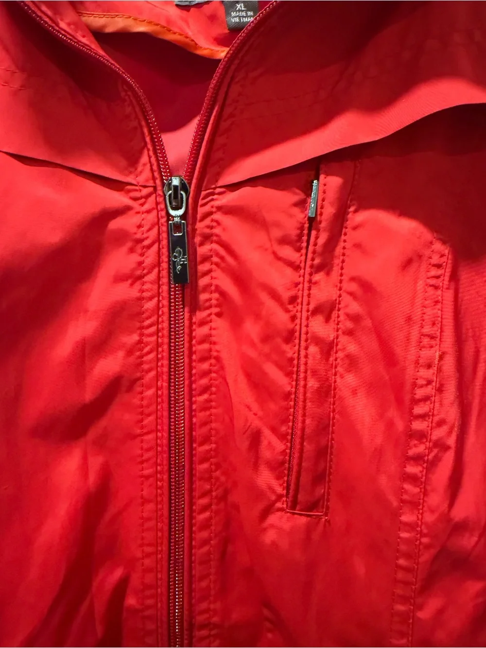 Cole Haan Women's Red Hooded Rain Jacket